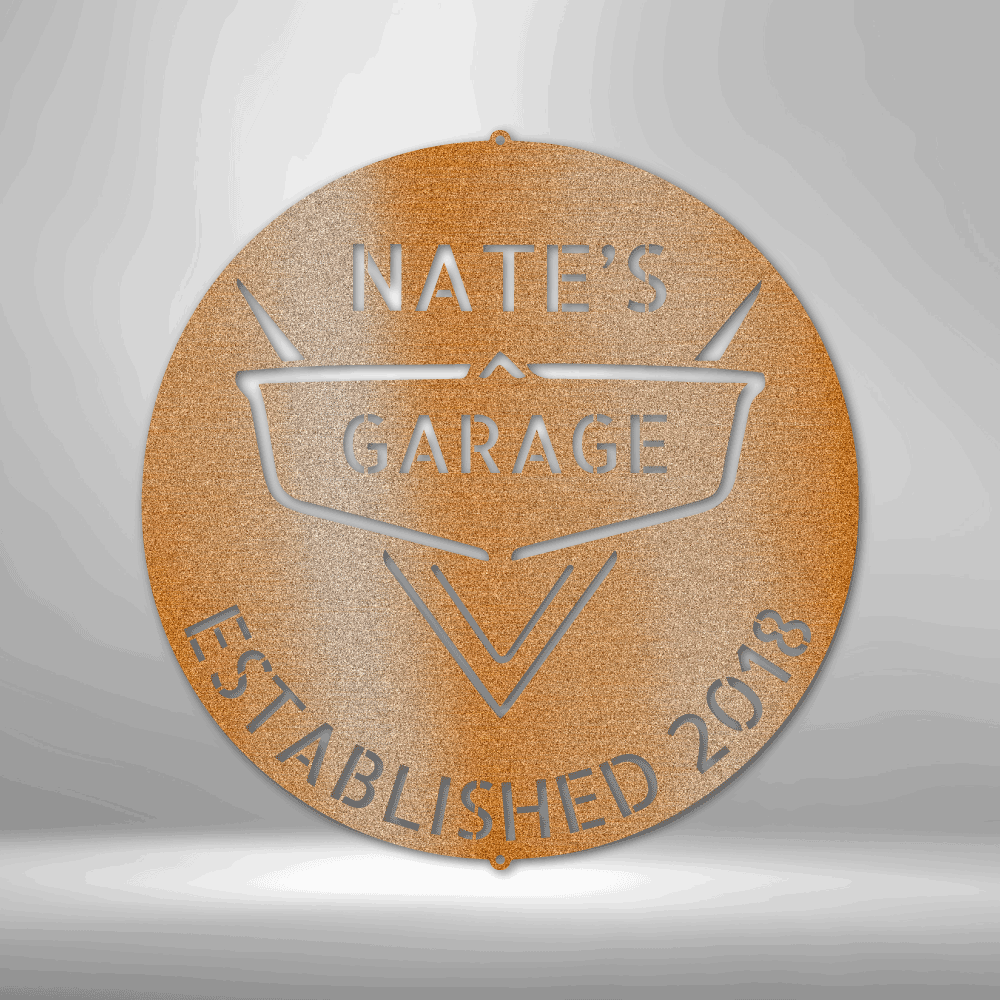 Classic Car Monogram - Personalized Steel Sign - Throttle Society